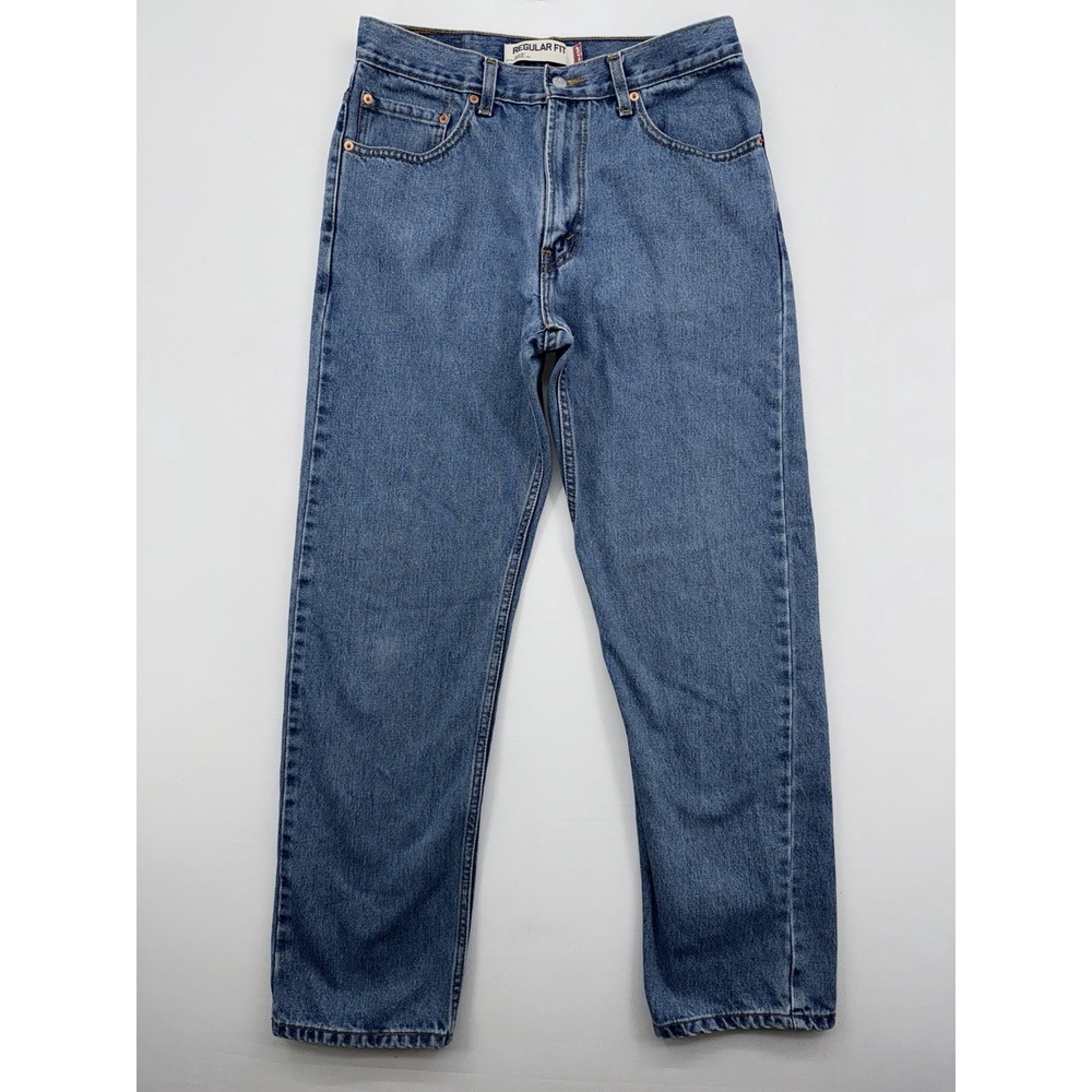 Levi Strauss & Co. 505 Mid Rise Straight Leg Blue Denim Jeans Mens Size 33x32